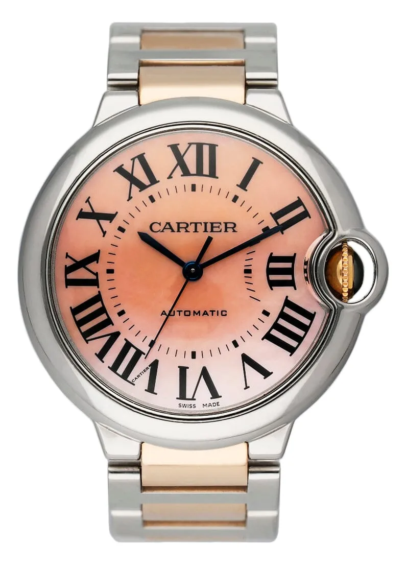 Cartier Ballon Bleu W6920033 MOP Two-Tone Rose Gold Ladies Watch