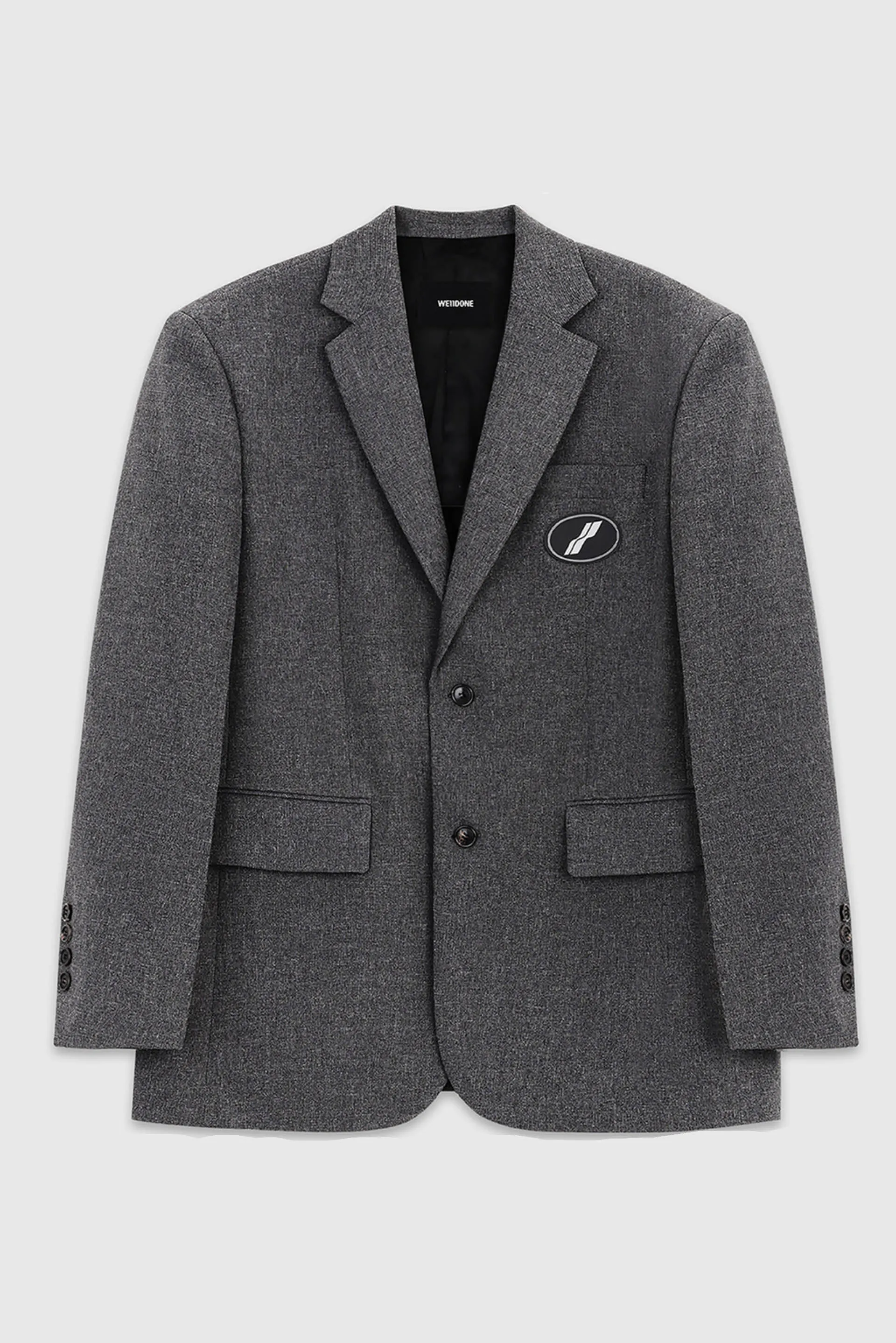 Charcoal Oversized Suit Logo Blazer