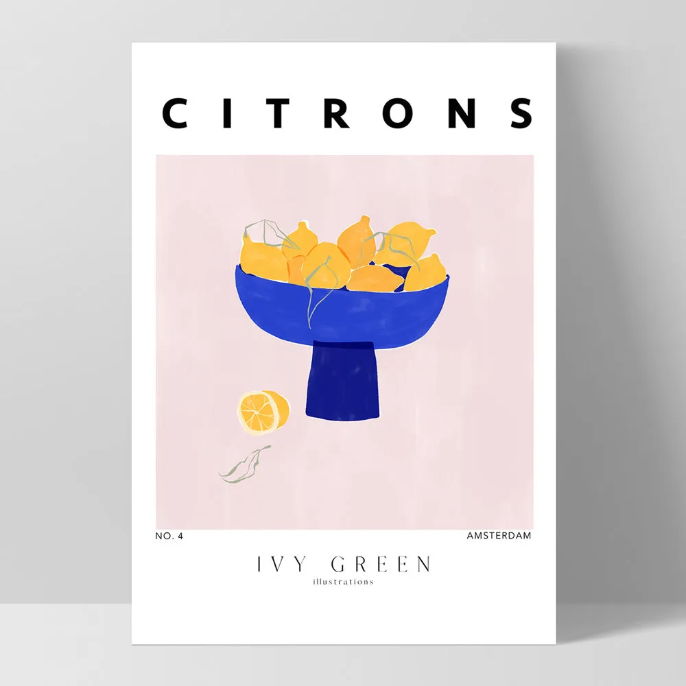 Citrons D'Art - Art Print by Ivy Green Illustrations