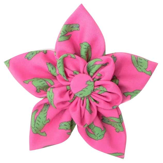 Collar Flower | Alligators Pink & Lime