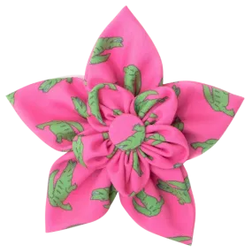 Collar Flower | Alligators Pink & Lime