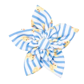 Collar Flower | Blue Stripe Rubber Duck