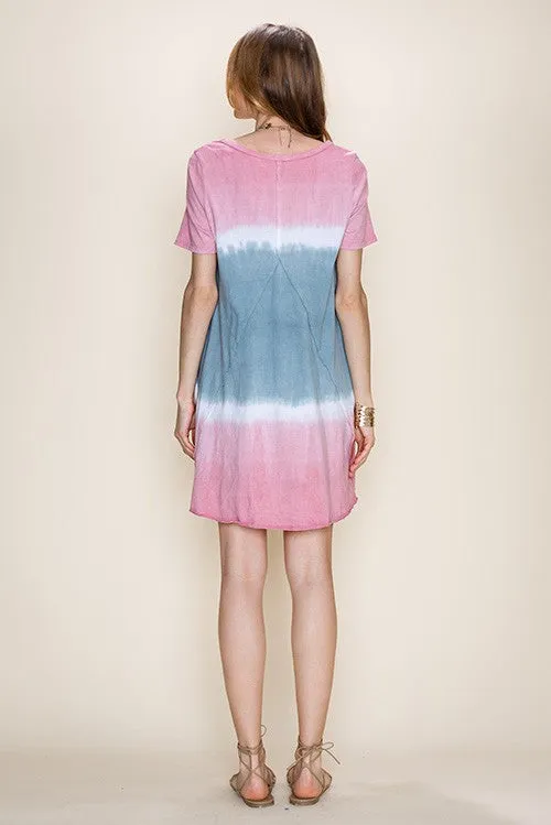 Color Block Garment Dye Tunic