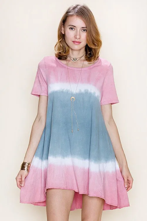 Color Block Garment Dye Tunic