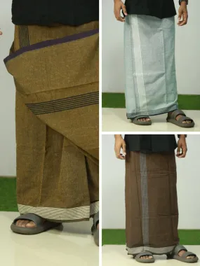 Combo Men's Cotton Color Dhothi 290/-