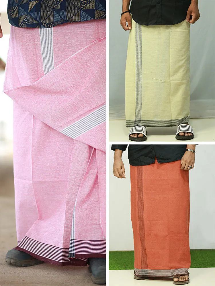 Combo Men's Cotton Color Dhothi 290/-