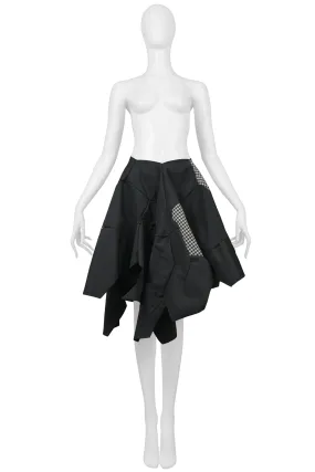 COMME DES GARCONS BLACK & WHITE CHECK FOOTBALL SKIRT 2008