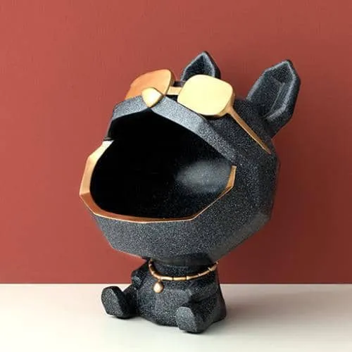 Cool Dog Figurine Big Mouth Dog Storage Box Home Decoration