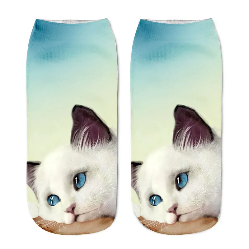 Cotton Ankle Cute Cat Socks