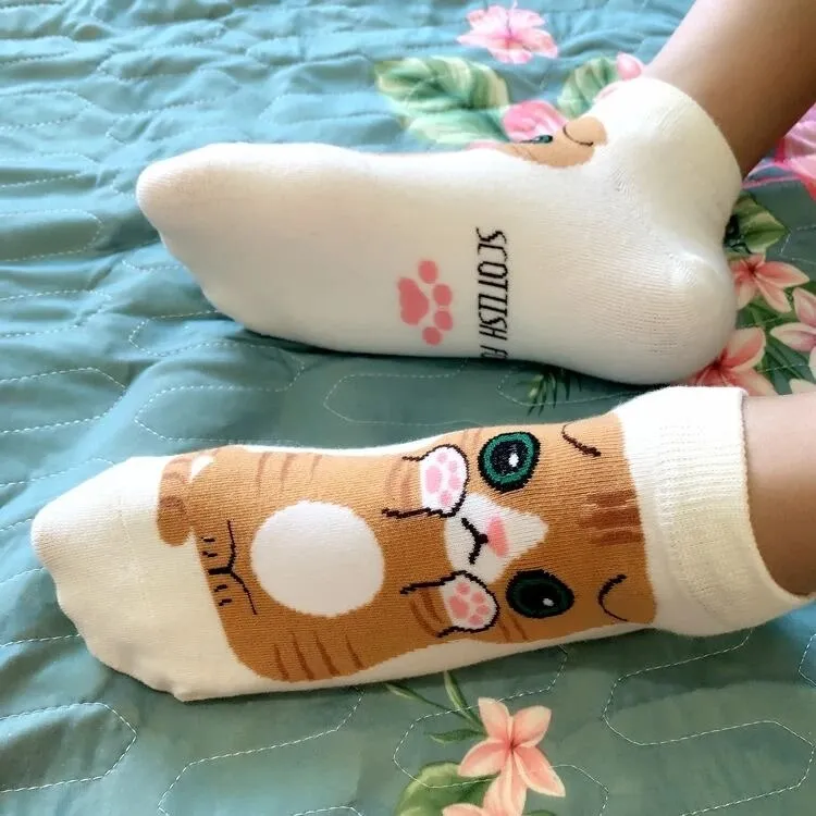 Cotton Ankle Cute Cat Socks