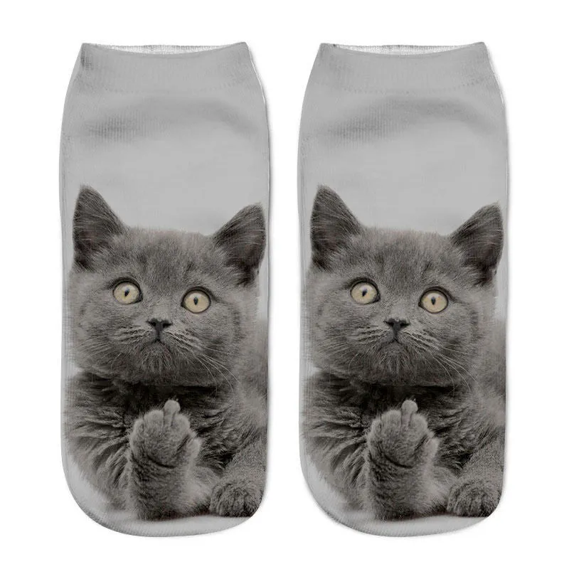 Cotton Ankle Cute Cat Socks