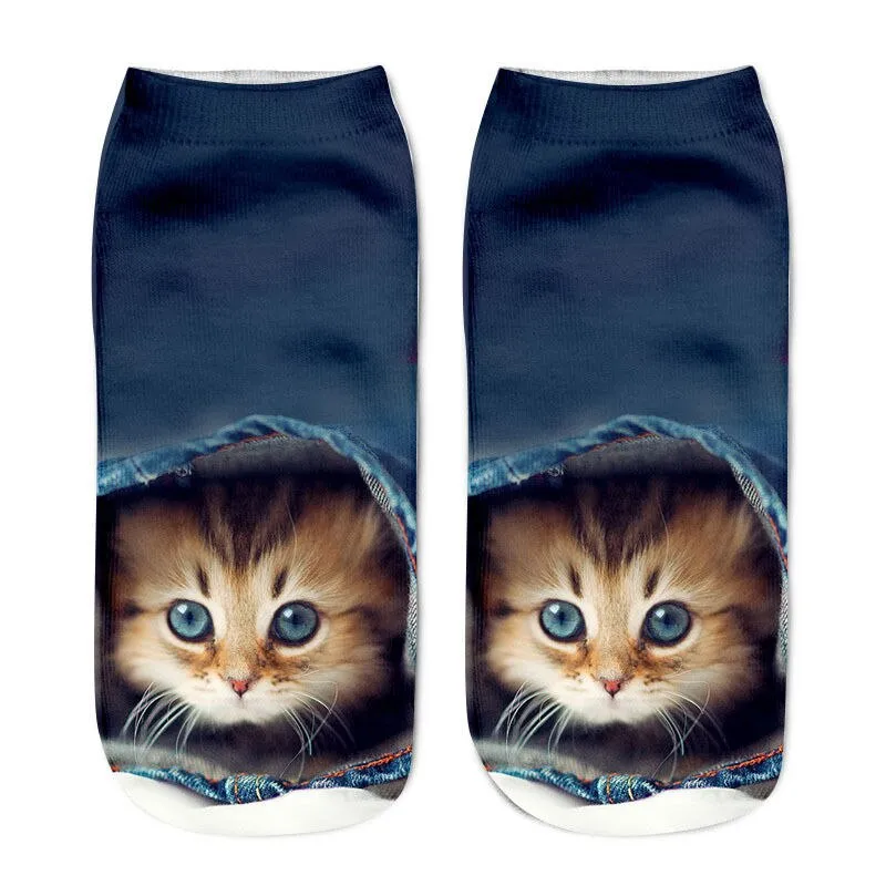 Cotton Ankle Cute Cat Socks