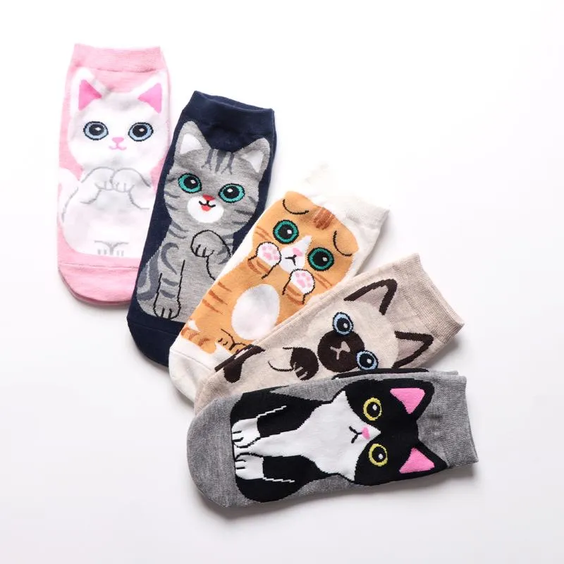 Cotton Ankle Cute Cat Socks