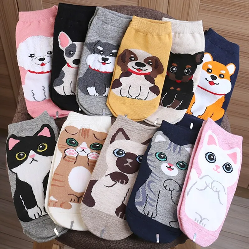 Cotton Ankle Cute Cat Socks