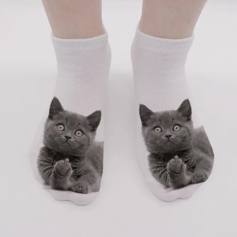 Cotton Ankle Cute Cat Socks