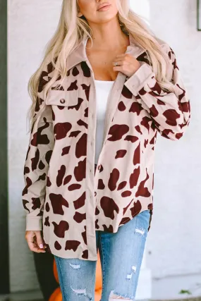 Cow Print light weight oversized jacket