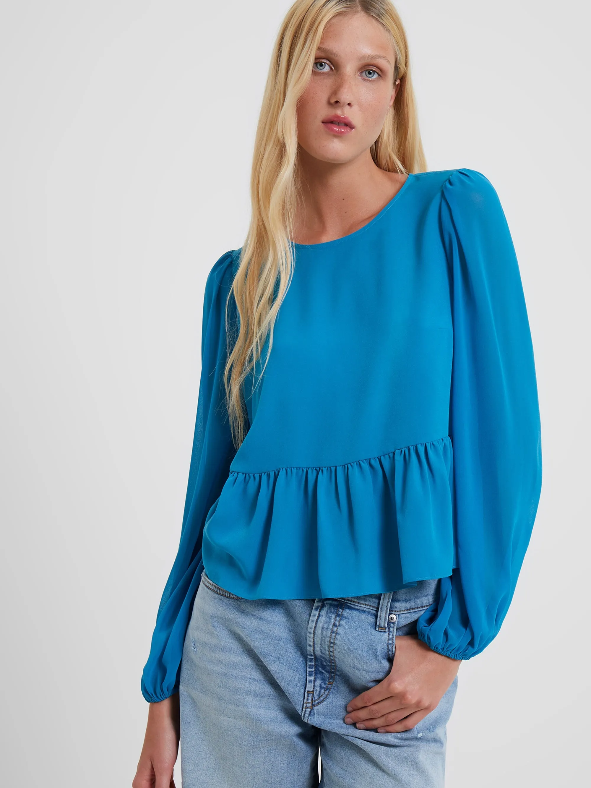 Crepe Light Georgette Peplum Top