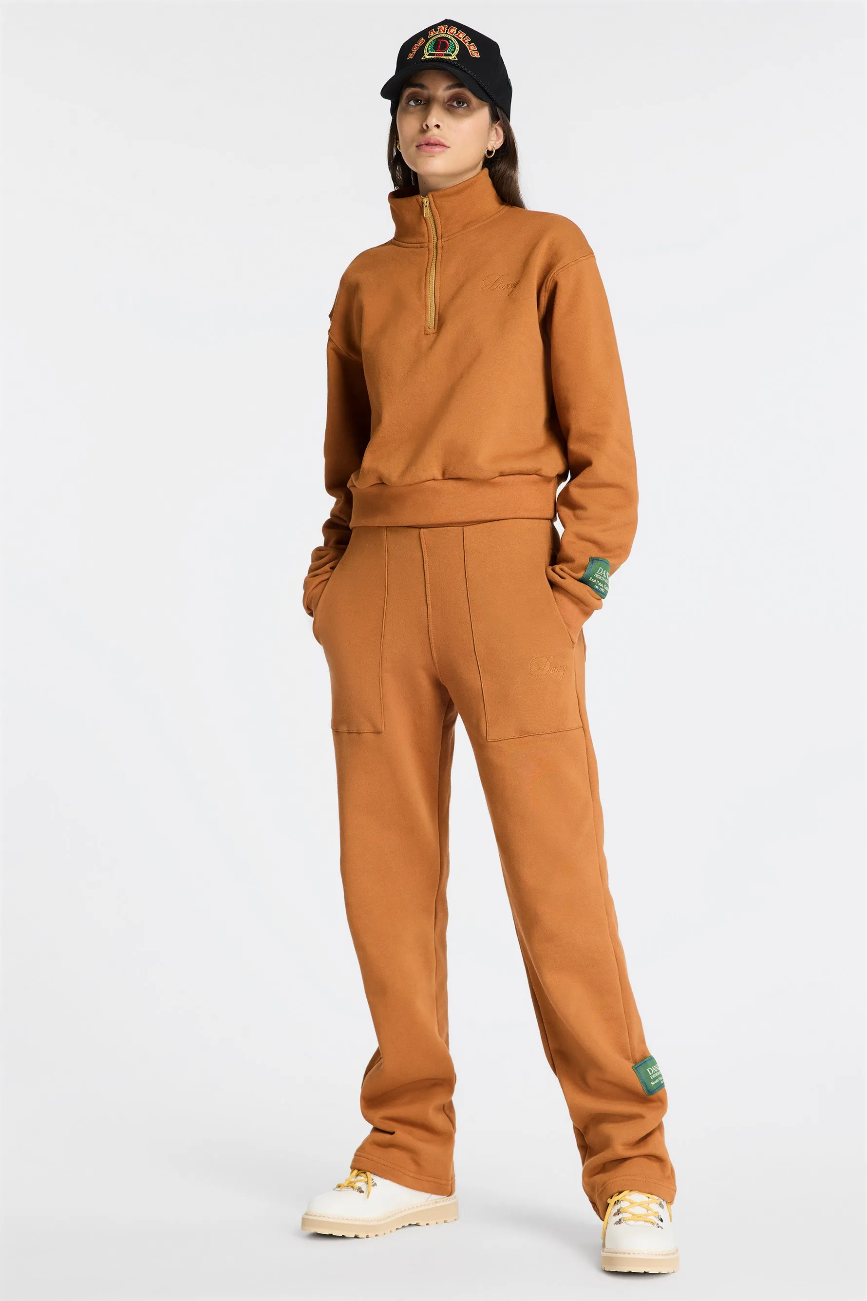 Cropped Quarterzip - Camel