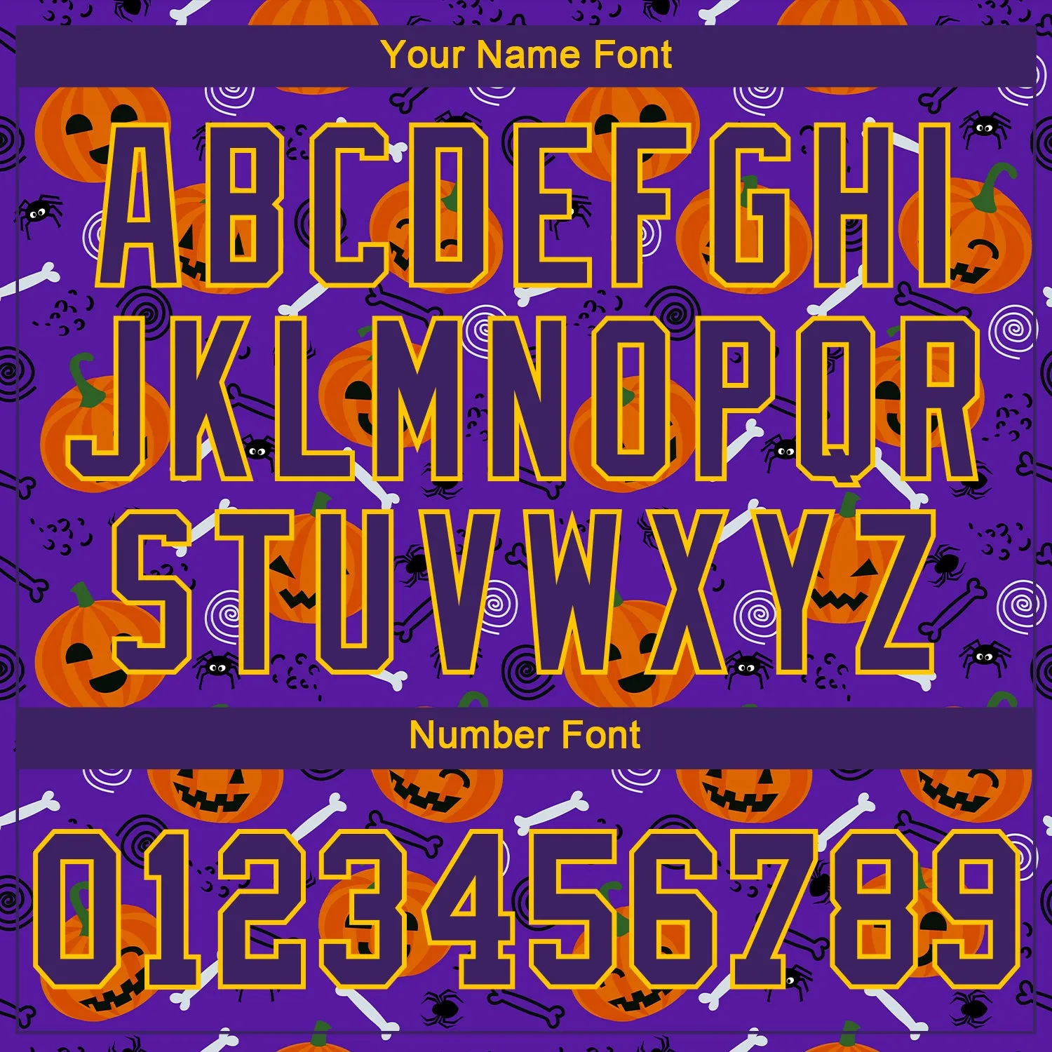 Custom 3D Pattern Halloween Pumpkins Authentic Baseball Jersey