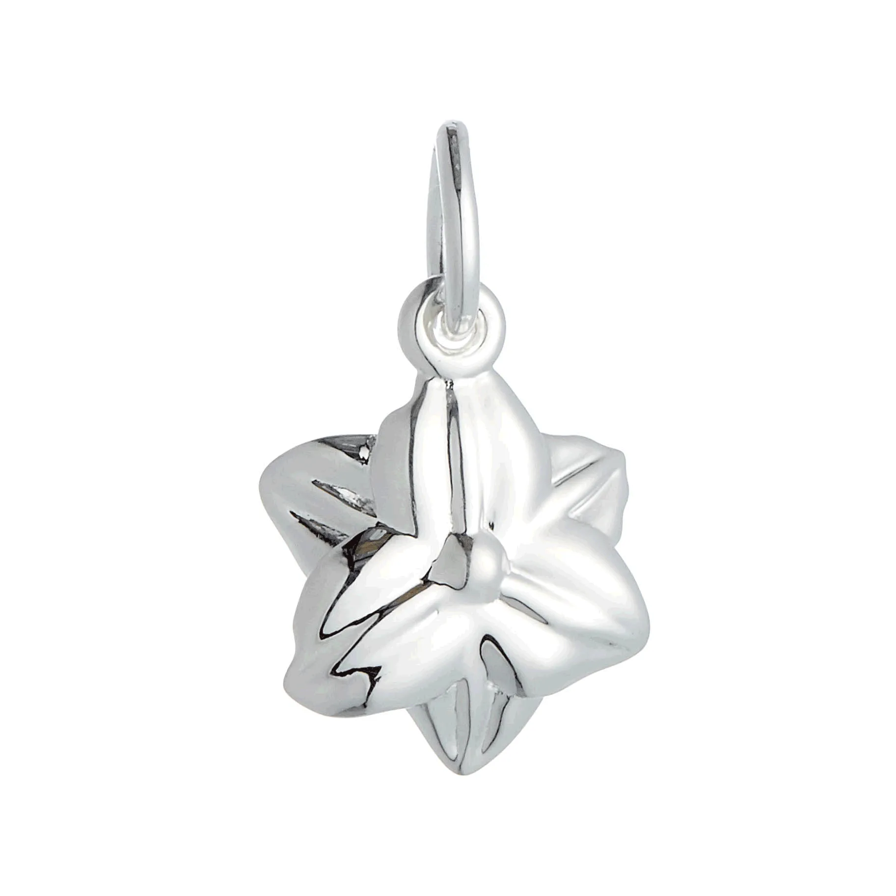 Daffodil Flower Silver & Solid Gold Charm