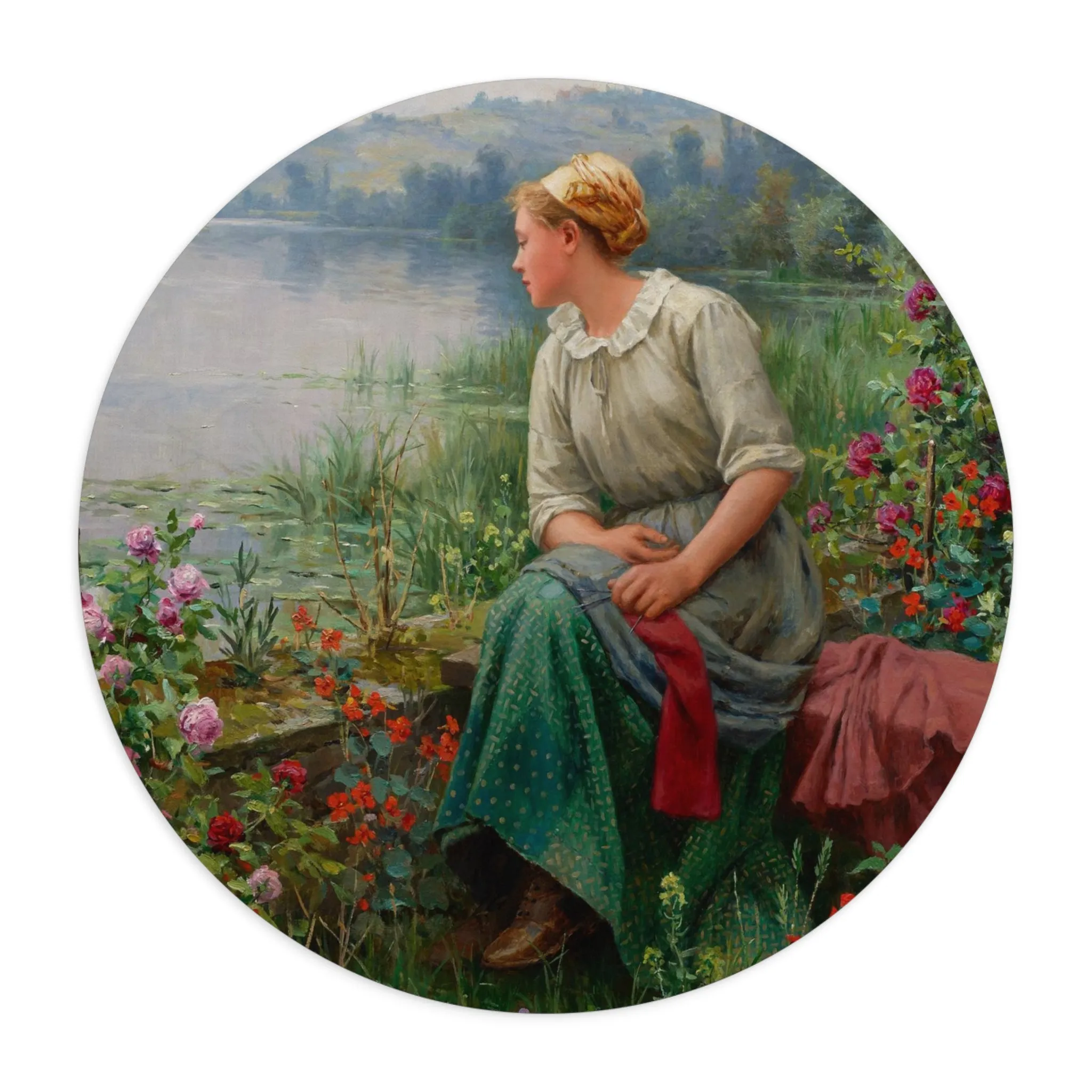 Daniel Ridgway Knight: "Maria by the River" – Mouse Pad