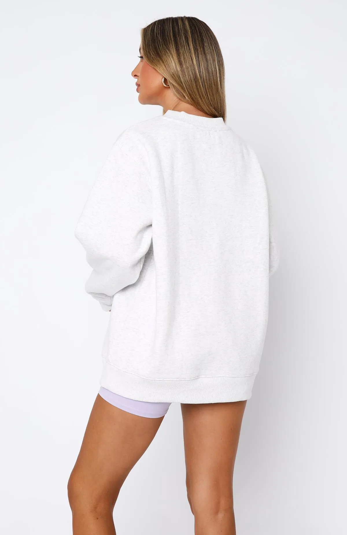 Deserve A Treat Oversized Sweater Grey Marle