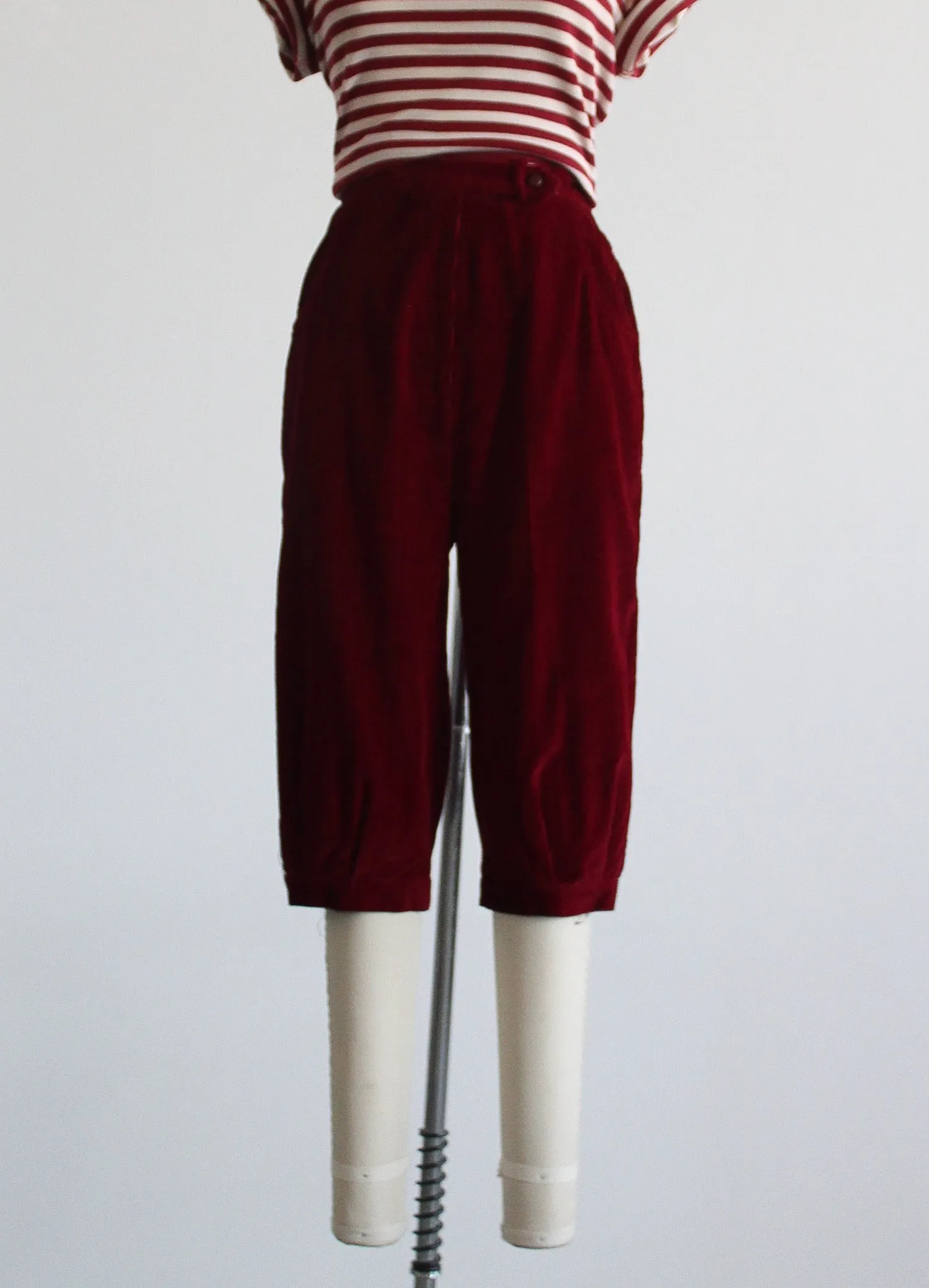 diane von furstenburg cropped garnet trousers