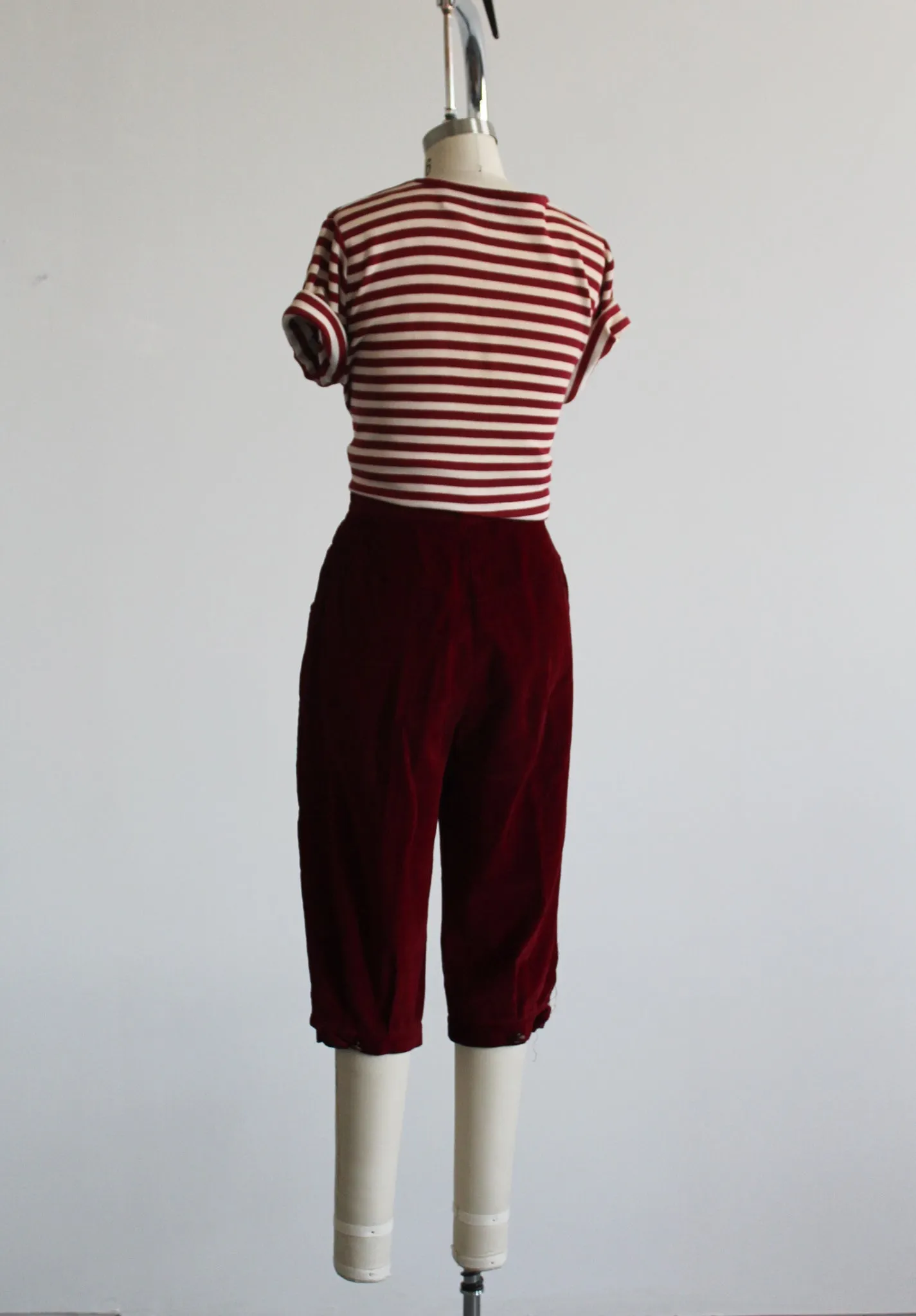 diane von furstenburg cropped garnet trousers