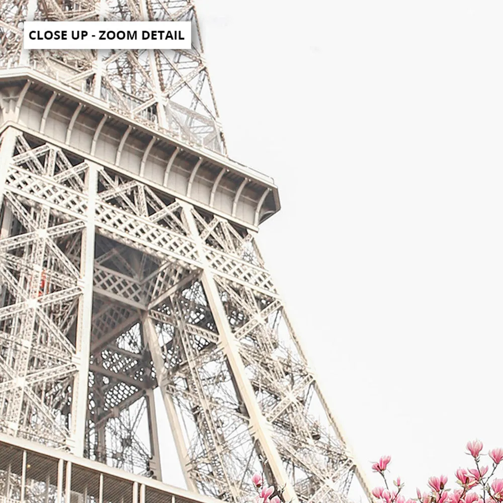 Eiffel Tower Paris | Cherry Blossom II - Art Print by Victoria's Stories