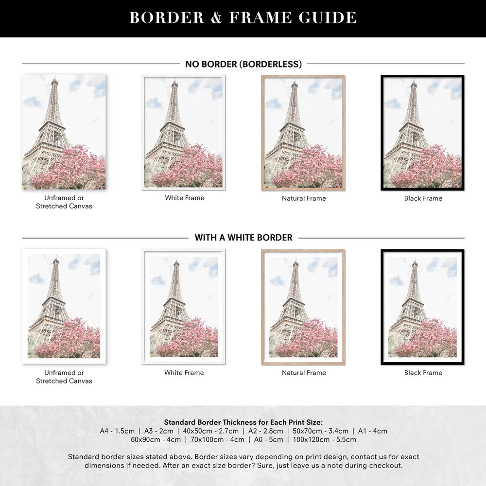 Eiffel Tower Paris | Cherry Blossom II - Art Print by Victoria's Stories