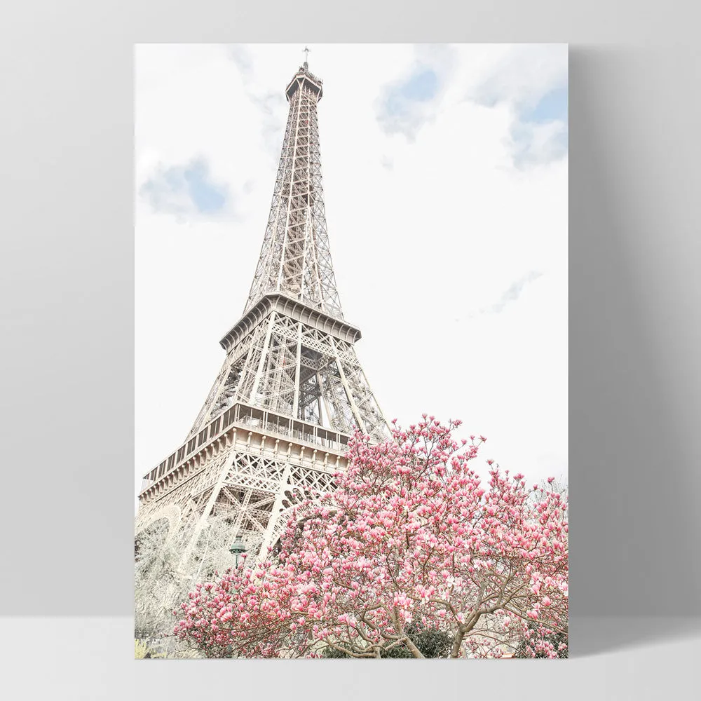 Eiffel Tower Paris | Cherry Blossom II - Art Print by Victoria's Stories