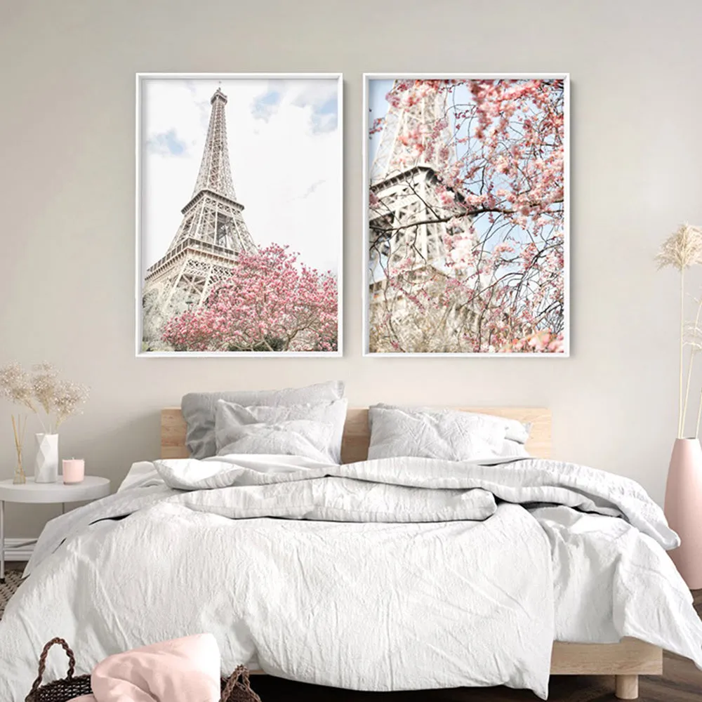 Eiffel Tower Paris | Cherry Blossom II - Art Print by Victoria's Stories