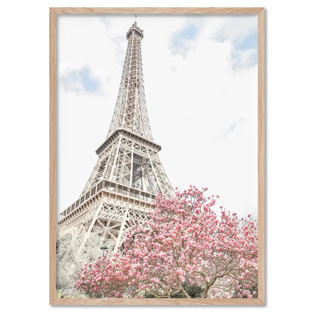 Eiffel Tower Paris | Cherry Blossom II - Art Print by Victoria's Stories