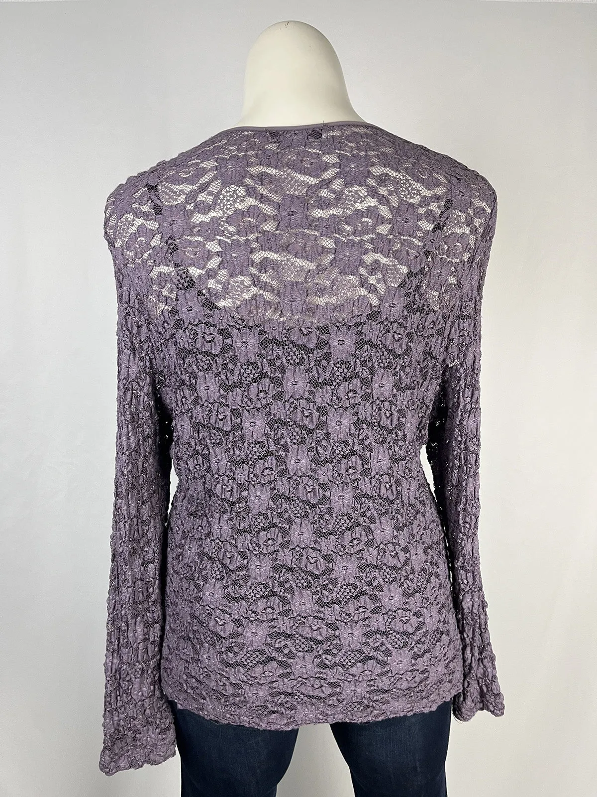 Emanuel Ungaro Size 2X (20/22) Dusty Purple Floral Shirt