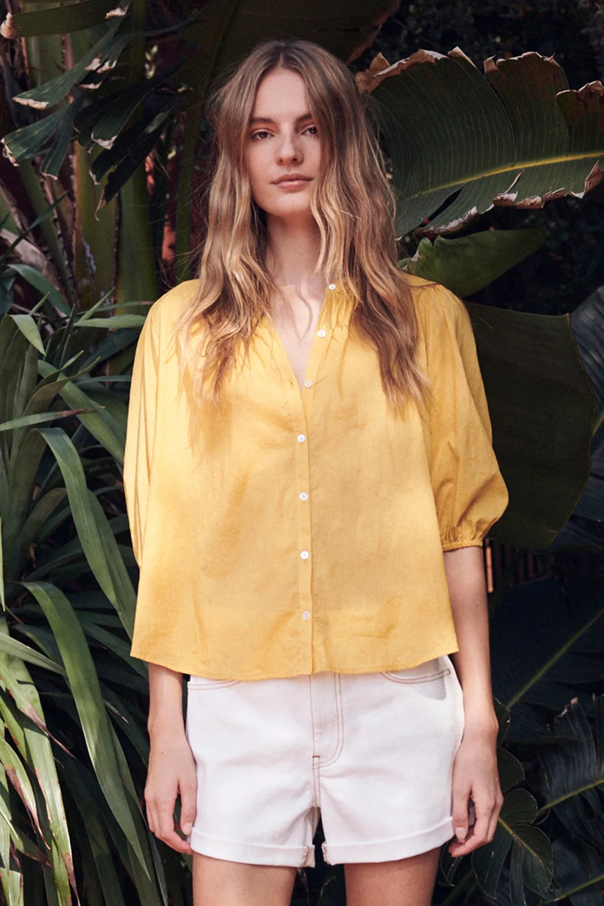 EMBERLY BUTTON-UP BLOUSE