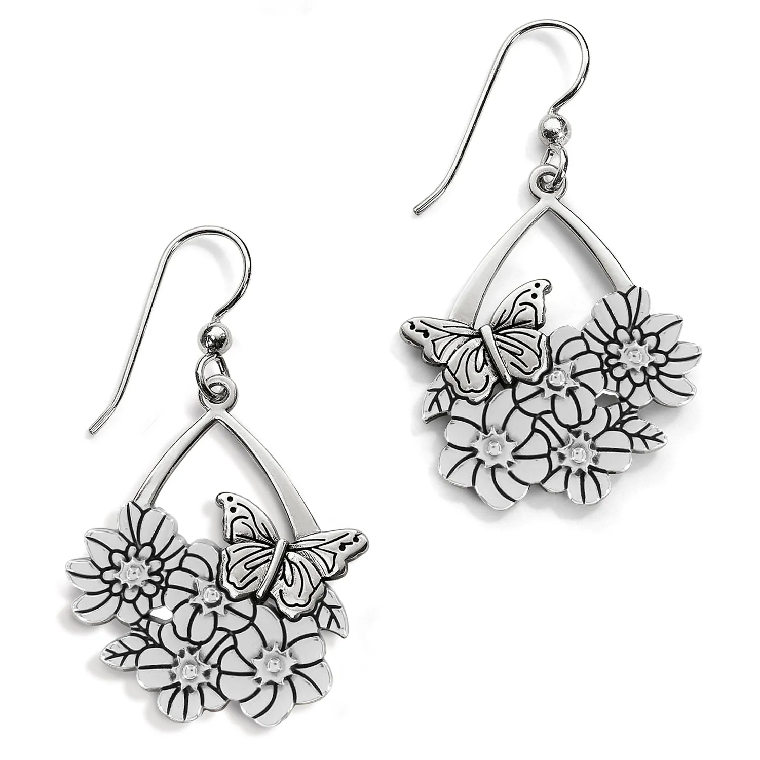 Enchanted Garden Flower French Wire Earrings