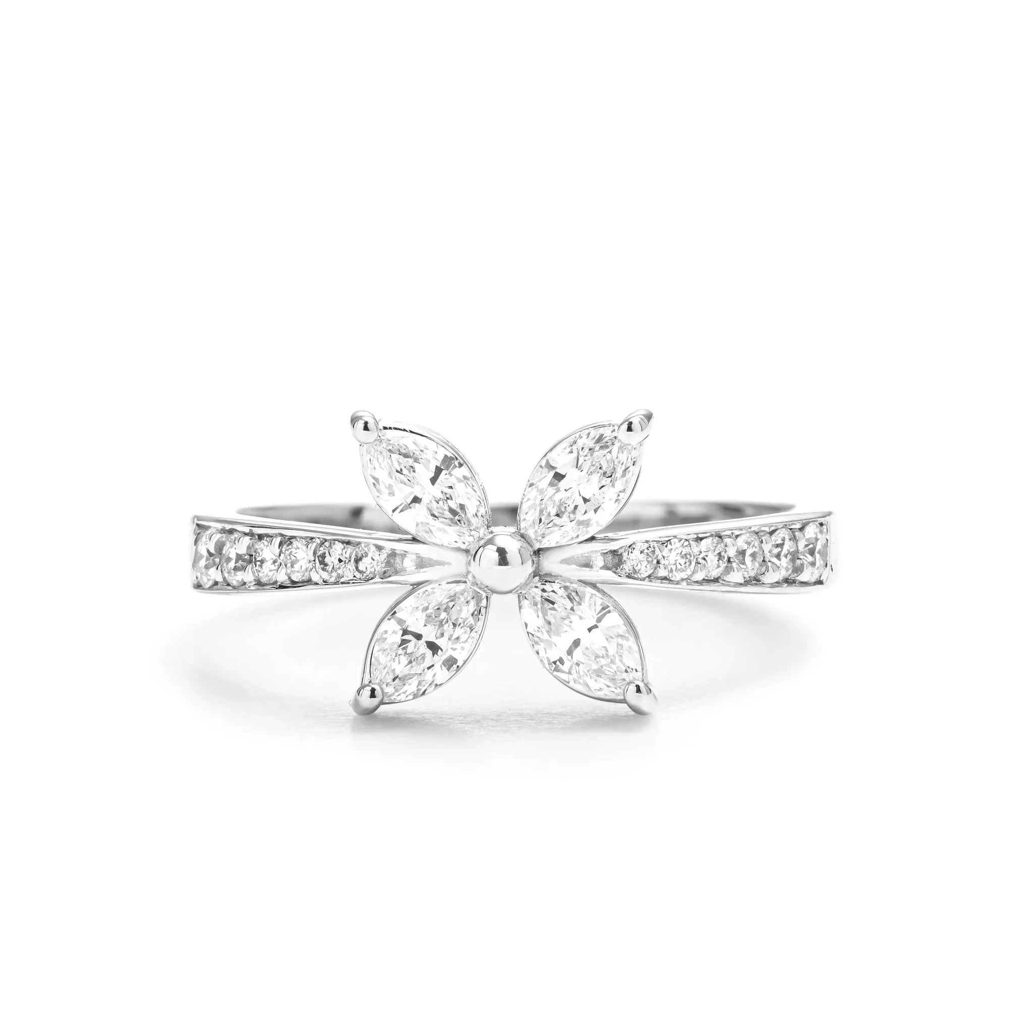 Everyday Diamond Flower Ring