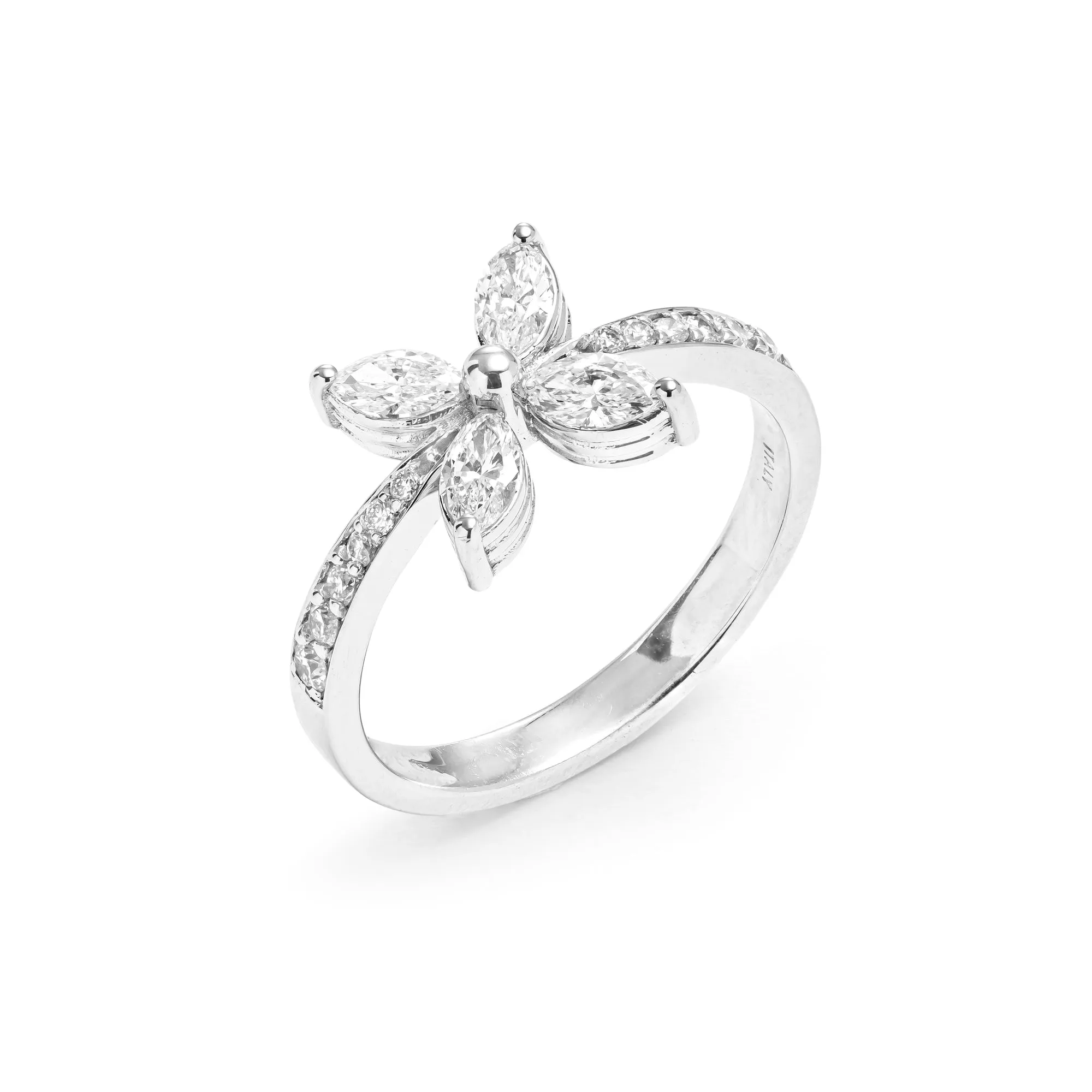 Everyday Diamond Flower Ring