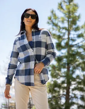 Fairbanks Supersoft Shirt: Navy Plaid