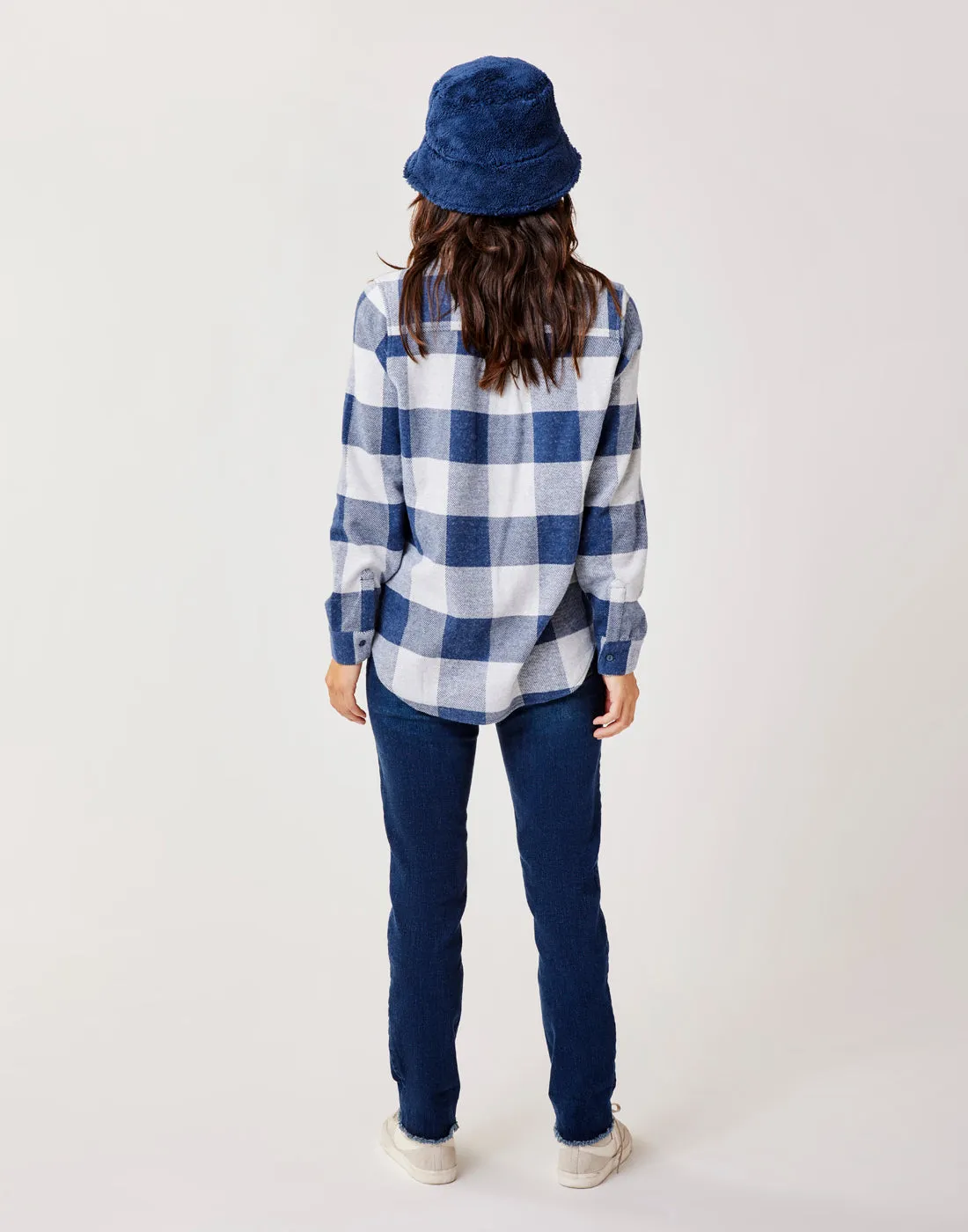 Fairbanks Supersoft Shirt: Navy Plaid