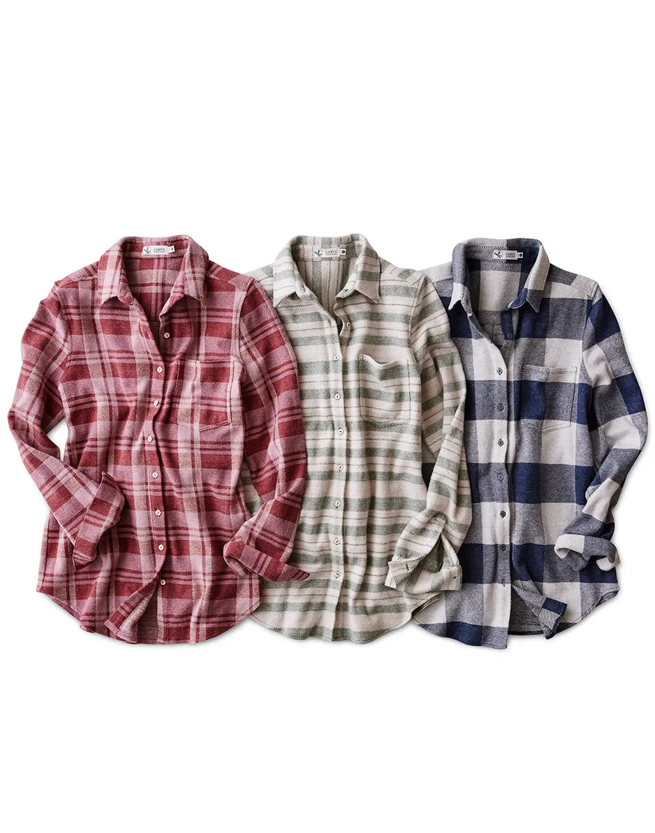 Fairbanks Supersoft Shirt: Navy Plaid