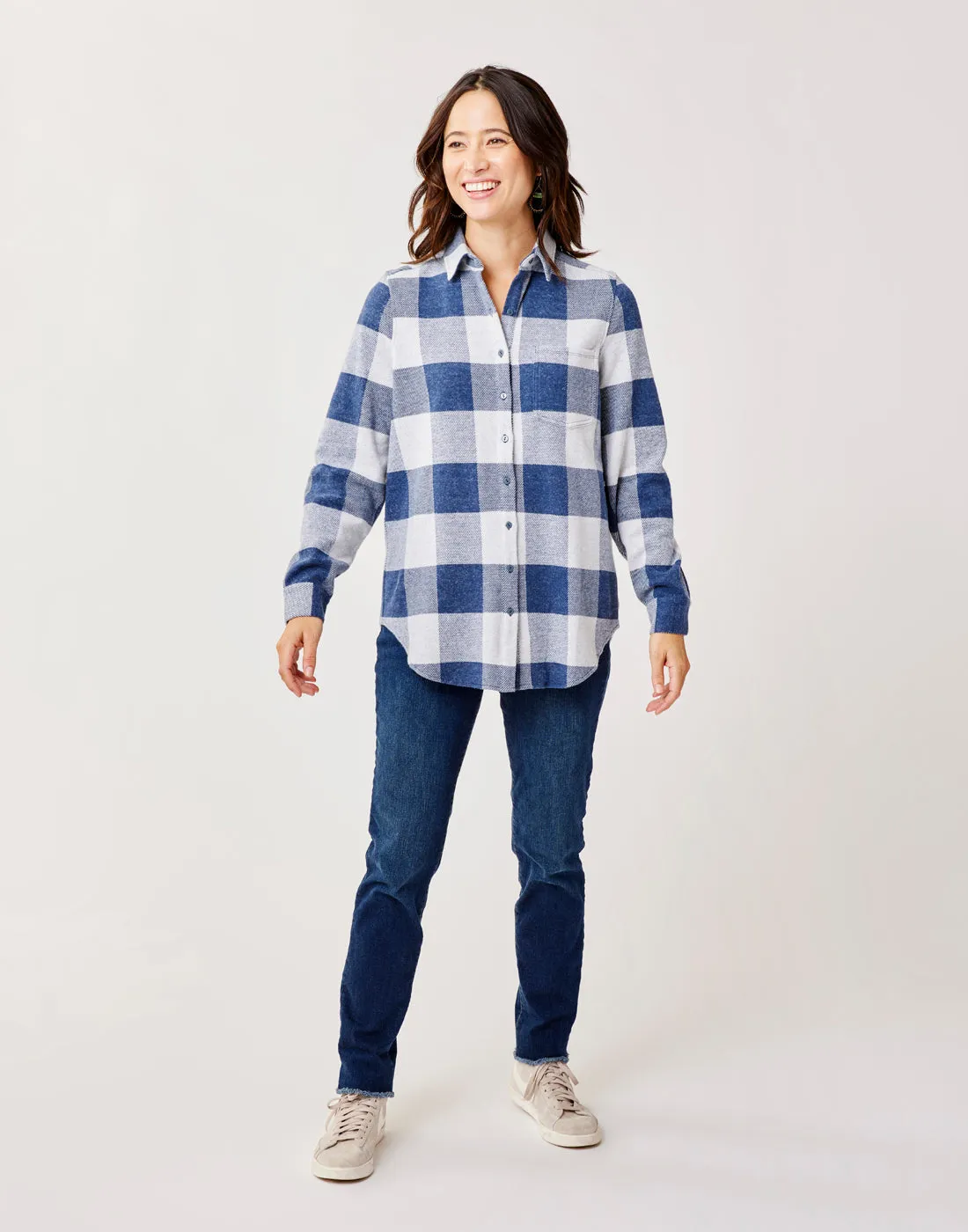 Fairbanks Supersoft Shirt: Navy Plaid