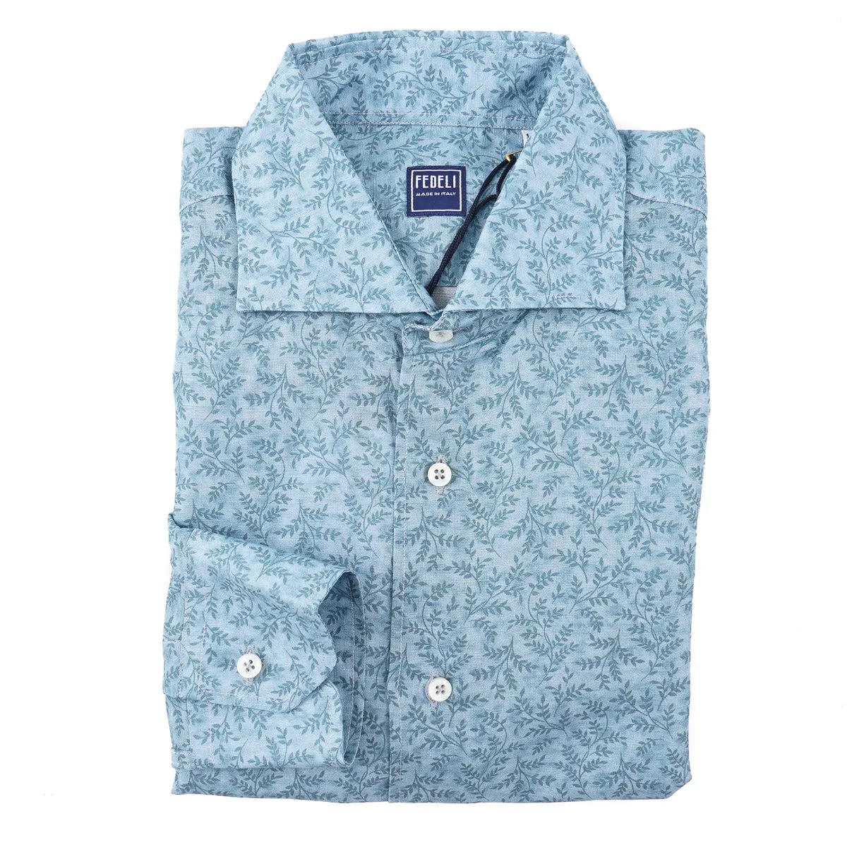 Fedeli Floral Linen-Cotton Shirt