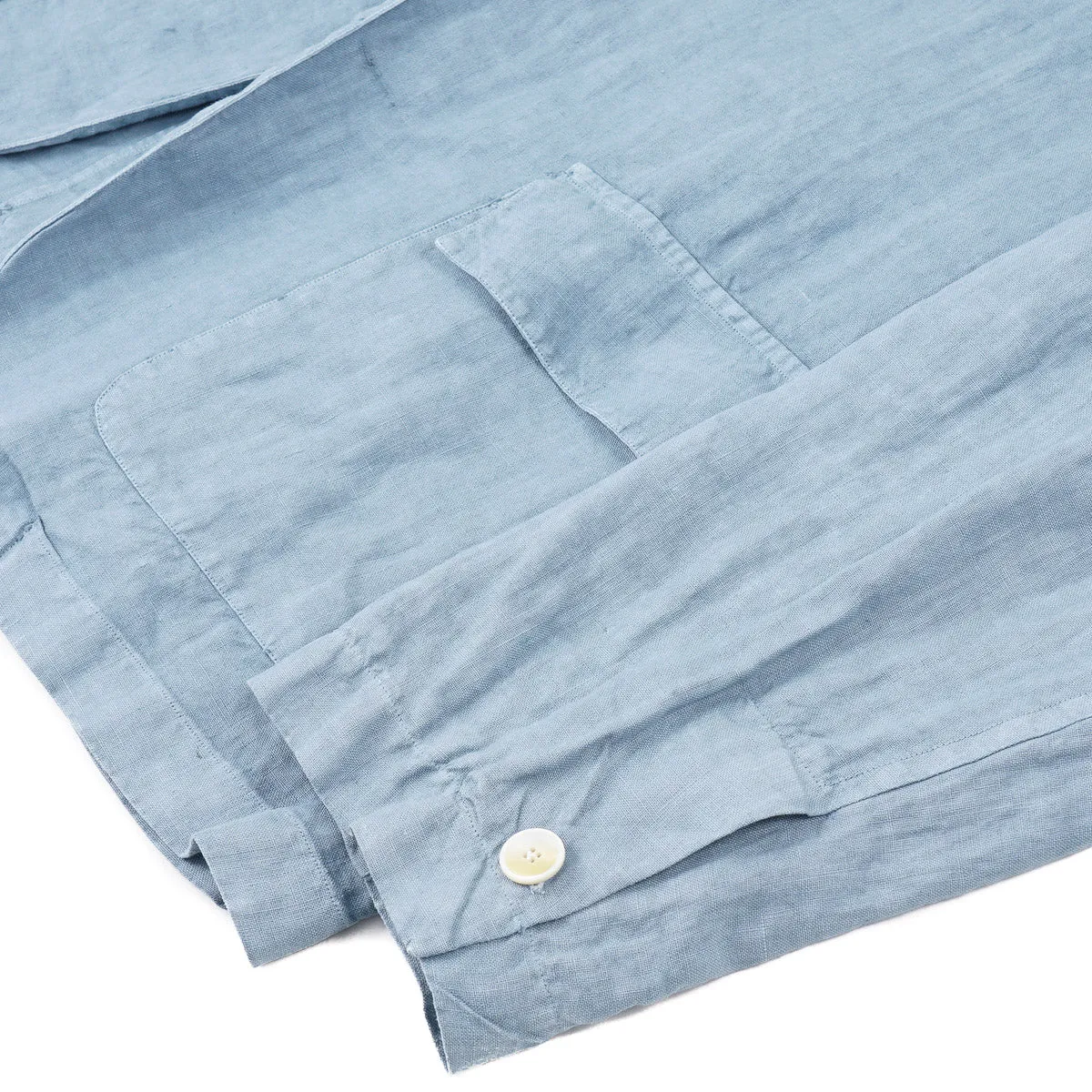 Finamore Unlined Linen Field Jacket