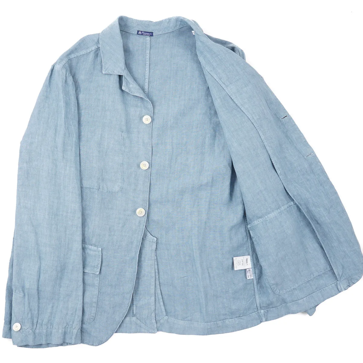 Finamore Unlined Linen Field Jacket