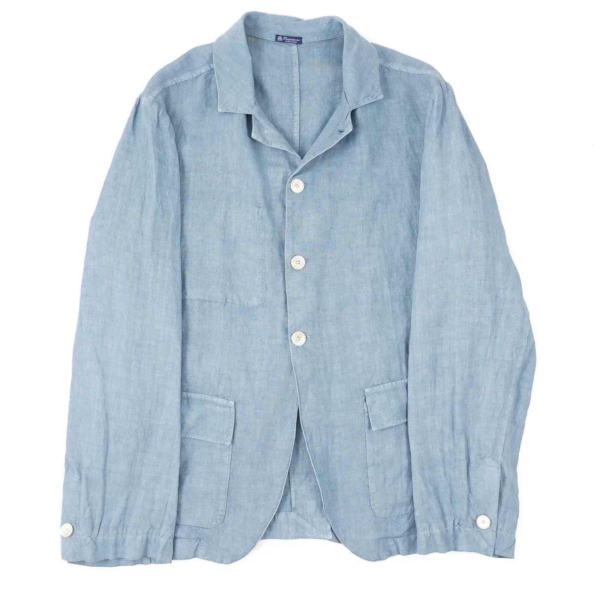 Finamore Unlined Linen Field Jacket