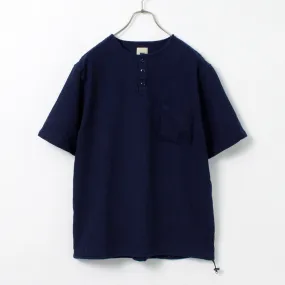 FOB FACTORY / F3493 Indigo waffle T-shirt