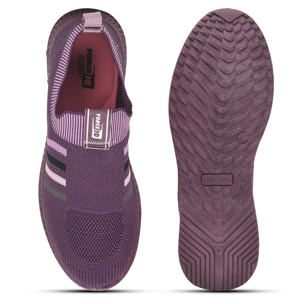 Force 10 Casual Non Lacing Shoes For Ladies (Purple) REEMO-01E By Liberty