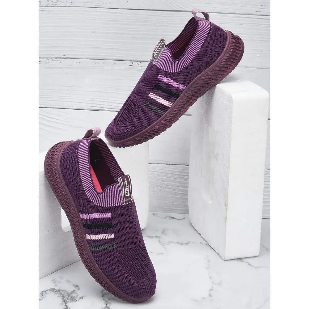 Force 10 Casual Non Lacing Shoes For Ladies (Purple) REEMO-01E By Liberty