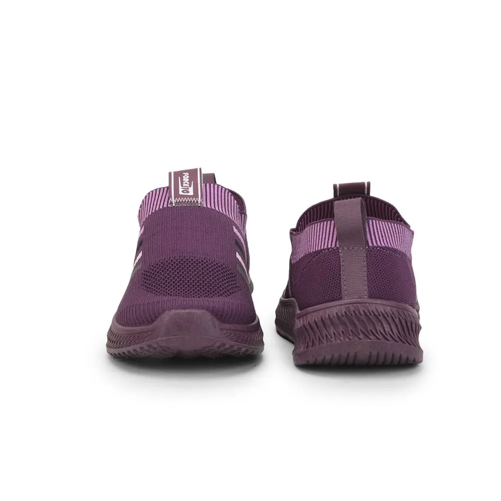 Force 10 Sports Non Lacing Shoe For Ladies (Purple) GRACE-7 By Liberty